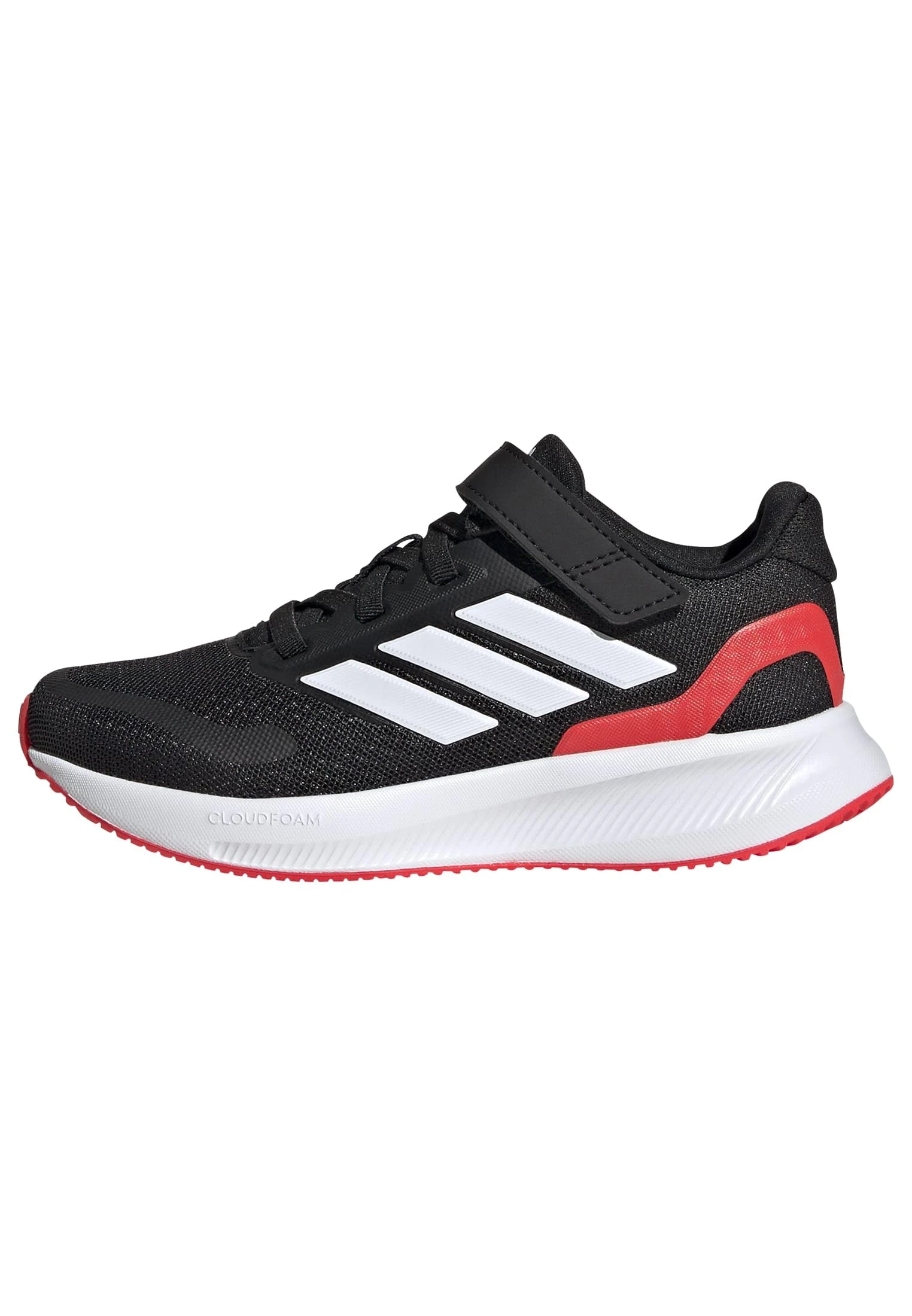 adidas Unisex Kids RUNFALCON 5 Shoes Kids, Core Black/Cloud White/Lucid Red, 2 UK