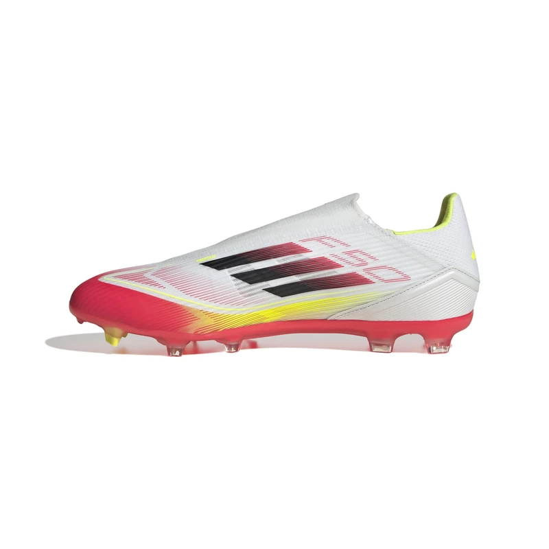adidas Unisex F50 League Laceless Football Boots FG/MG, Cloud White/Core Black/Solar Yellow, 9.5 UK