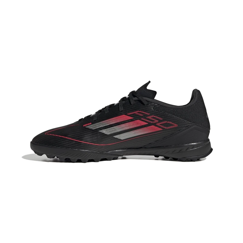 adidas Unisex F50 League Football Boots Turf, Core Black/Iron Metallic/Lucid Red, 8.5 UK