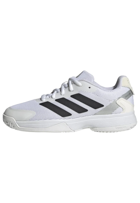 adidas Unisex Kids Ubersonic Kids Tennis Shoes, Cloud White/Core Black/Silver Metallic, 3 UK