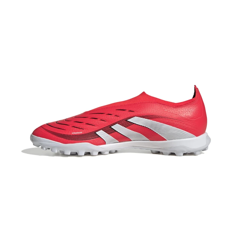 adidas Unisex Predator League Laceless Turf Football Boots, Lucid Red/Cloud White/Core Black, 7 UK