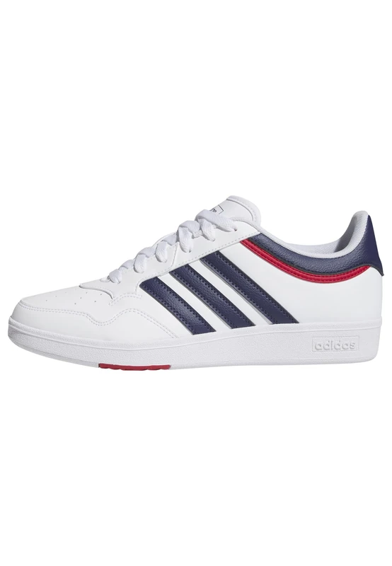adidas Unisex Hoops 4.0 Shoes, Cloud White/Dark Blue/Team Power Red 2, 5.5 UK