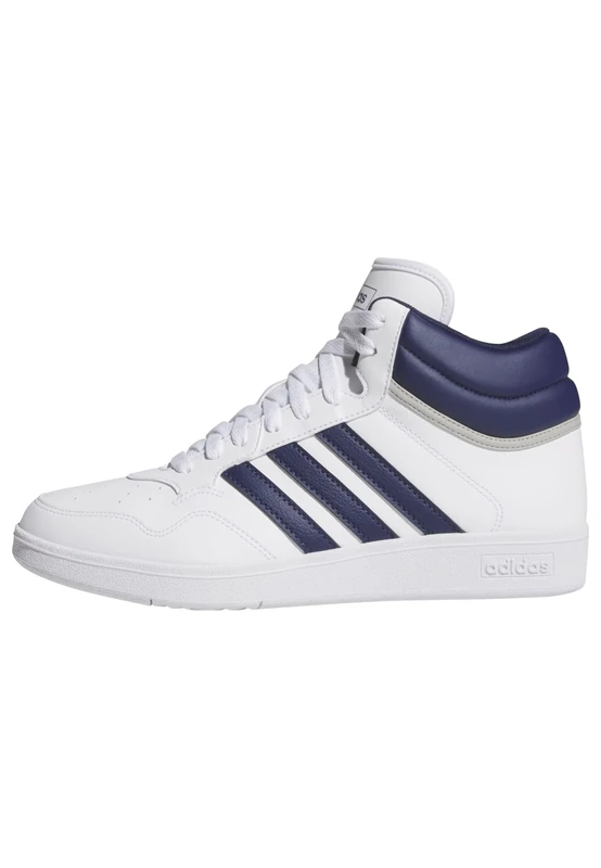 adidas Unisex Hoops 4.0 MID Shoes, FTWR White/Dark Blue/Grey Two, 5.5 UK