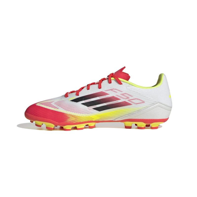 adidas Unisex F50 League Football Boots Artificial Ground, Cloud White/Core Black/Solar Yellow, 8.5 UK