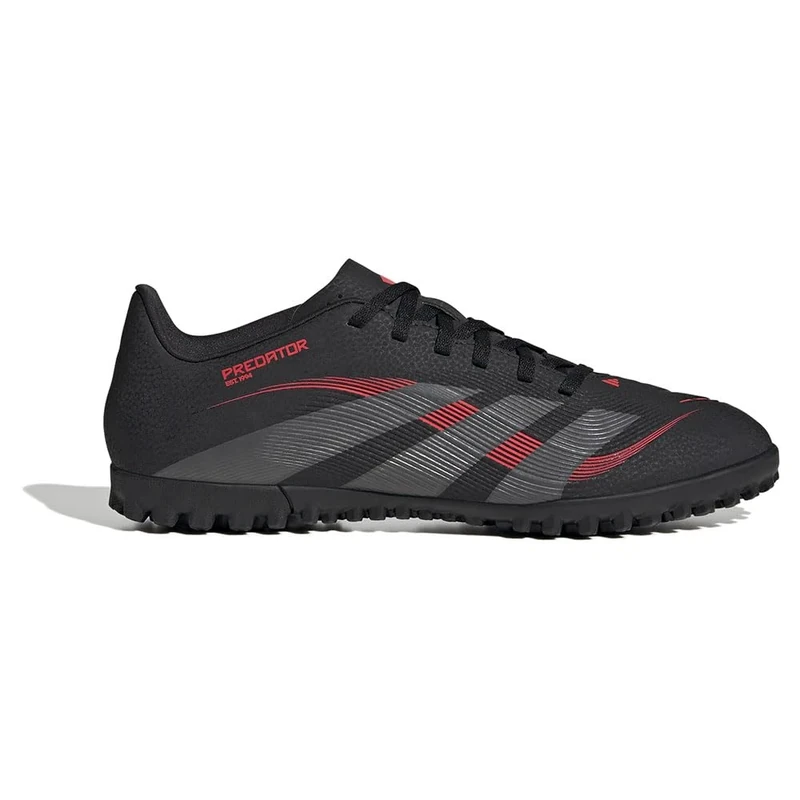 adidas Unisex Predator Club Turf Football Boots, core Black/Grey Four/Lucid red, 6 UK
