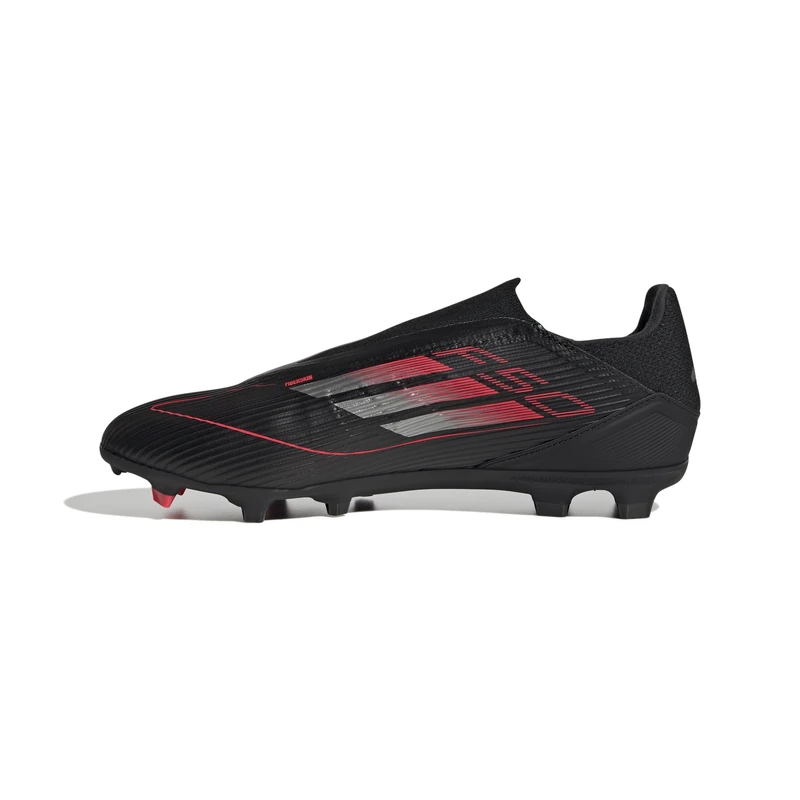 adidas Unisex F50 League Laceless Football Boots FG/MG, Core Black/Iron Metallic/Lucid Red, 10 UK