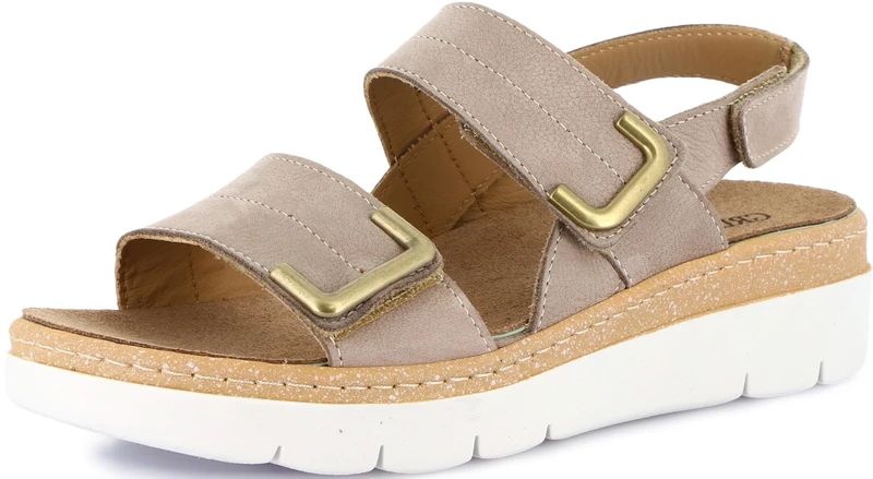 GRÜNLAND Moll - Women’s Comfort Sandals, Soft Genuine Nubuk, Cushioned Removable Dry-Soft Insole, Conforma Sole, Adjustable Buckles, Hook-and-Loop Closure, 4.5 cm Heel