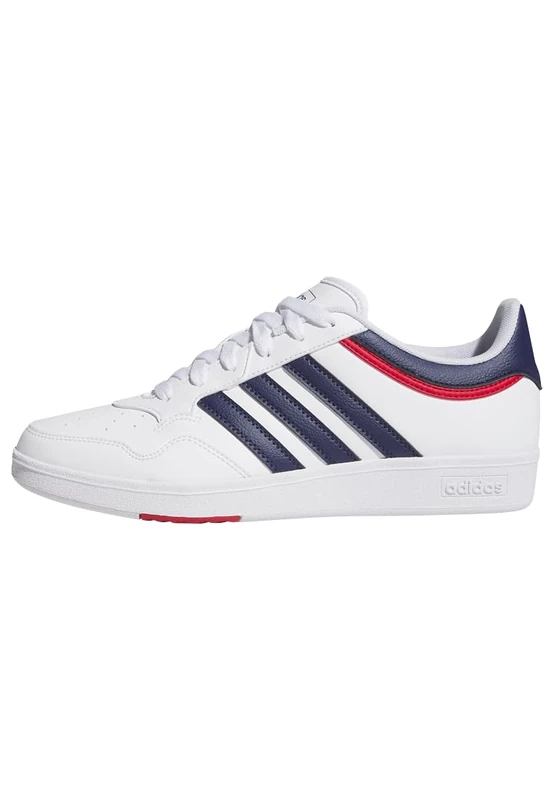 adidas Unisex Hoops 4.0 Shoes, Cloud White/Dark Blue/Team Power Red 2, 6 UK