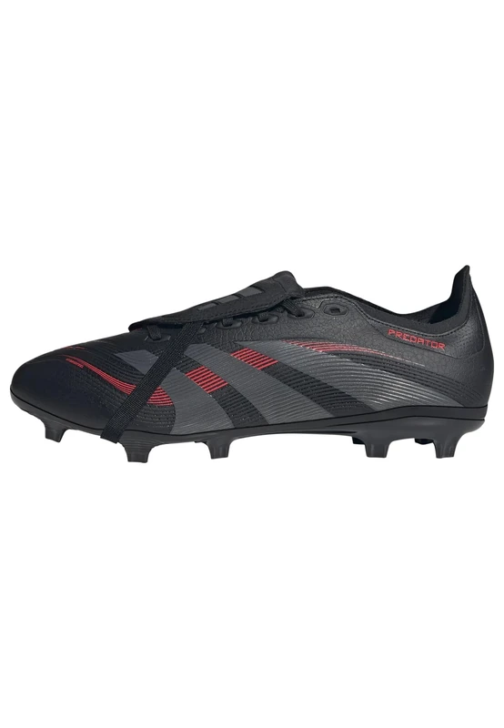 adidas Unisex Predator League FOLD-Over Tongue Firm Ground/Multi Ground Football Boots, Core Black/Grey Four/Lucid Red, 11 UK