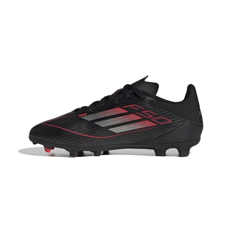 adidas Unisex Kids F50 League Football Boots FG/MG Kids, Core Black/Iron Metallic/Lucid Red, 10 UK Child