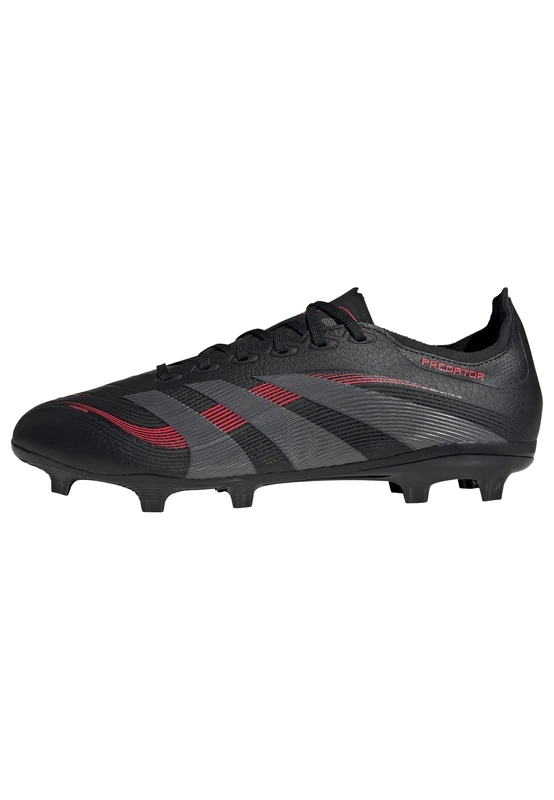 adidas Unisex Predator League Firm Ground/Multi Ground Football Boots, Core Black/Grey Four/Lucid Red, 11 UK
