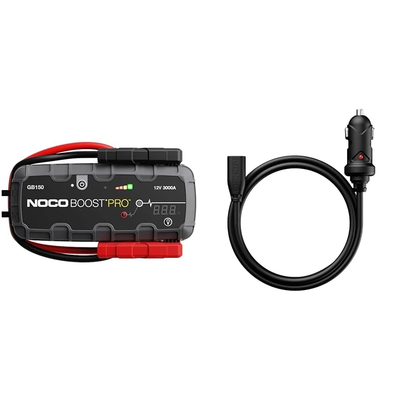 NOCO Boost Pro GB150 3000A UltraSafe Car Jump Starter, Jump Starter Power Pack & GBC011 Boost X 65W 12V Car Charger for GBX45, GBX55, GBX75 and GBX155 UltraSafe Lithium Jump Starters