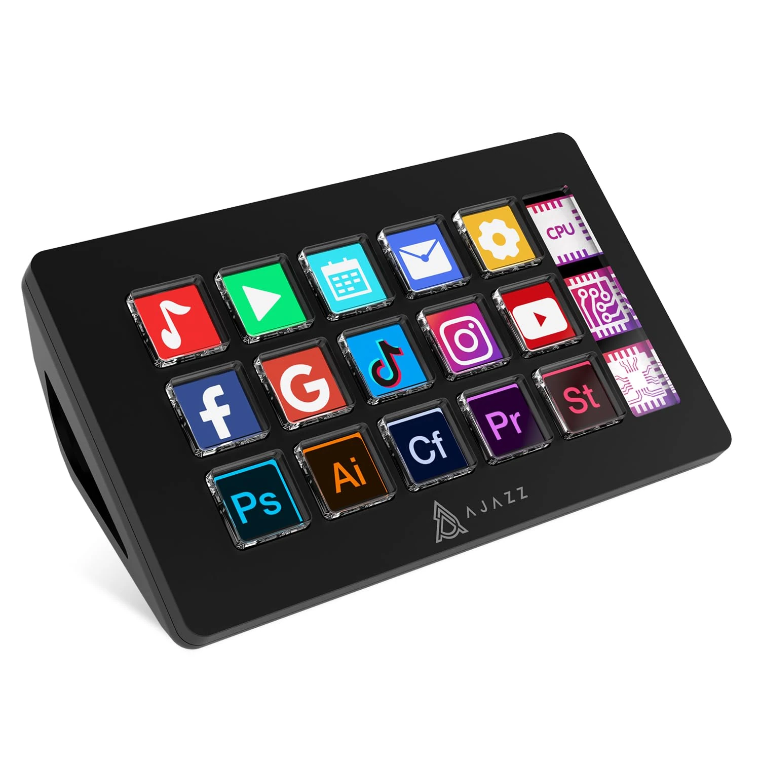 AKP153 Studio Deck, Stream Controller, 15 Macro Keys, Trigger Actions in Apps and Software Like OBS, YouTube, Twitch, Custom Console for Photo and Video Editing, Live Streaming, PC/Mac (Black)