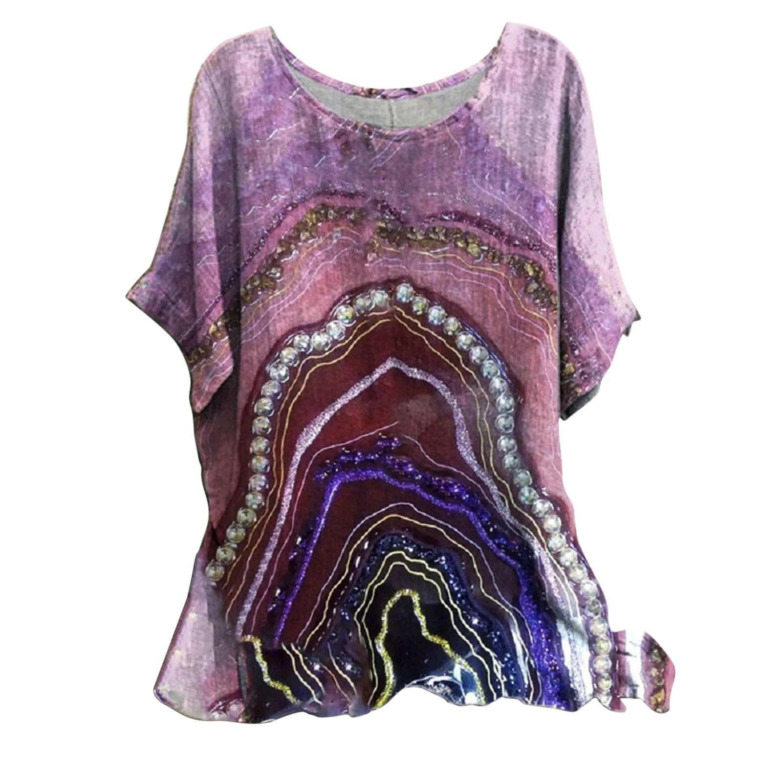 Women's Linen Tops Cheap Femboy Clothing Three Quarter Sleeve Tops Skims Cheesecloth Tops Window Short Sleeve Ladies Blouse Clearance Summer Vacation Essentials Daily Home Cotton and Linen T-Shirts