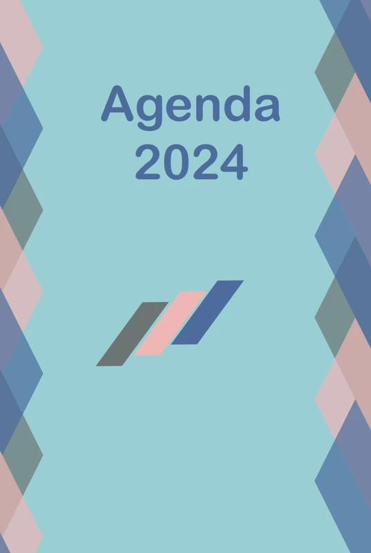 Agenda 2024 Organizador, planeador anual, mensual, semanal, diario