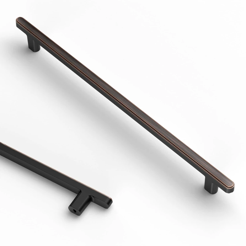 Asidrama 10 Pack 10 Inch(256mm) Oil Rubbed Bronze Kitchen Cabinet Handles, Cabinet Pulls Kitchen Cabinet Hardware for Cupboard Drawer Pulls