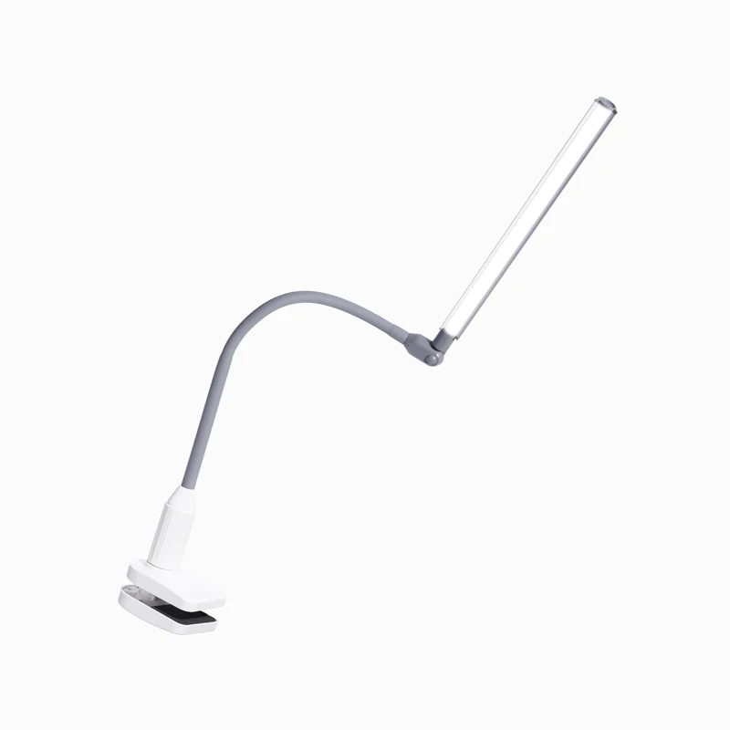 Daylight UnoPro™ Clamp Lamp - High CRI 95 LED (6,000K, 1150 Lux), Anti-Glare Shade, 4 Brightness Levels, Flexible Arm, Sturdy Clamp (White)