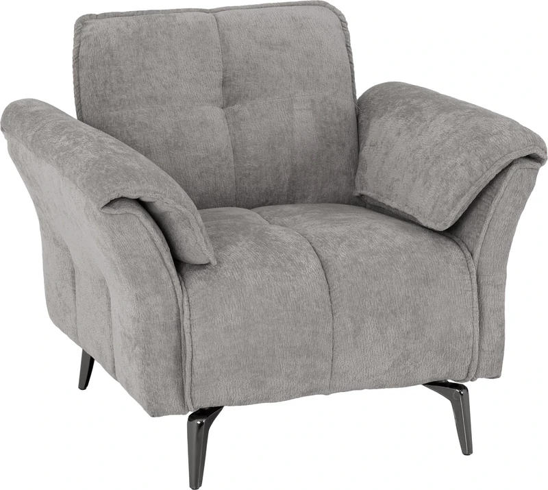Seconique Amalfi 1 Seater Chair in Grey Fabric