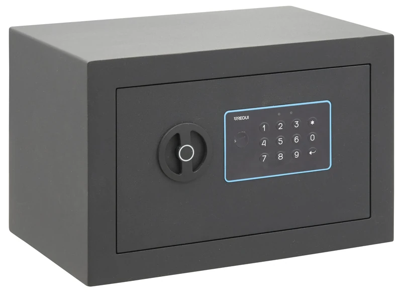 ARREGUI Blue 650110 Steel Safe with Electronic Lock, 20 x 31 x 20 cm, 10 L, Safe Box for Home and Home, Keypad with Programmable Codes, with Emergency Key, Graphite