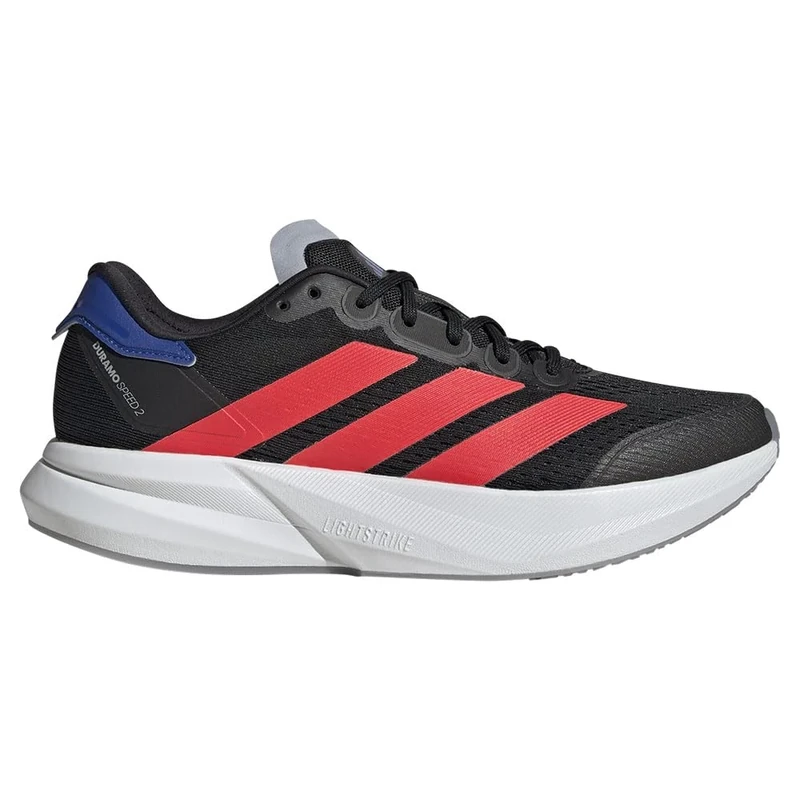 adidas Men's Duramo Speed 2 Running Shoes, core Black/Lucid red/Team Royal Blue, 4.5 UK