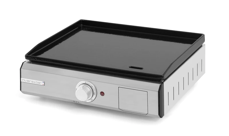Riviera & Bar Electric BBQ Grill Plancha QPL1045 with Enameled Cast Iron Plate