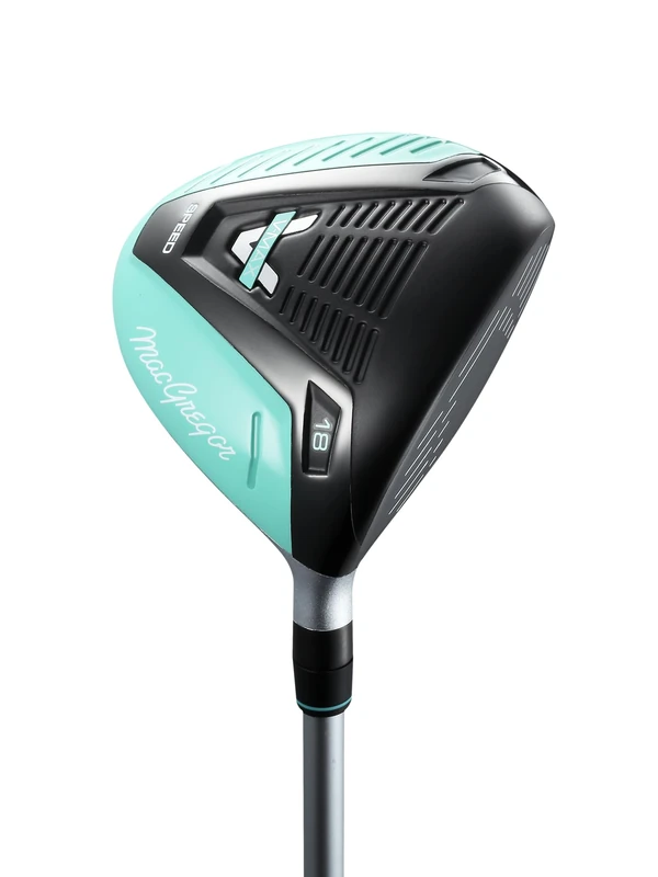 MacGregor V-Max Speed Lightweight Fairway Regular Flex Golf Club, 18, 21 or 24 Degree Lofts, Ladies Right Hand, Turquoise