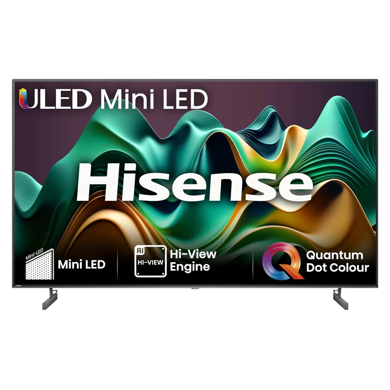 Hisense 55 Inch 4K Mini-LED TV 55U6NQTUK - Quantum Dot Colour, Dolby Vision Atmos, Hi-View Engine, FilmMaker Mode, Vidaa OS with Voice Control, Freely, Youtube, Netflix and Disney+ (2024 Model)