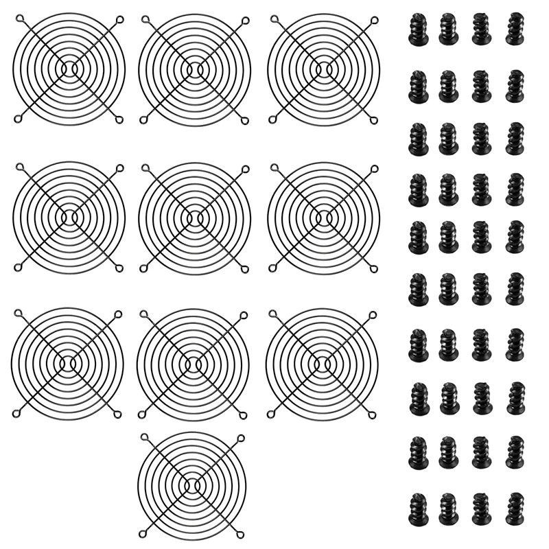 Nivithi 120mm Fan,Dust Filter,10 Pack Metal Grill for CPU Fans,Cooling Metal Finger Guard for 120mm PC Computer Case Fans.