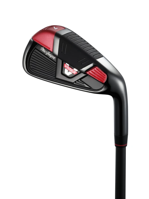 MacGregor V-Max Set Of Iron Golf Clubs, Steel or Graphite, Mens 5-SW, Ladies 6-SW, Right Handed, Red - Image 1