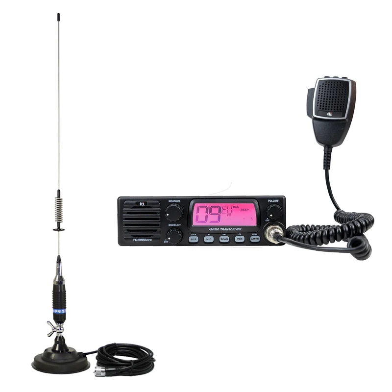 CB TTi TCB-900 EVO radio station+ PNI S75 CB antenna with magnet kit