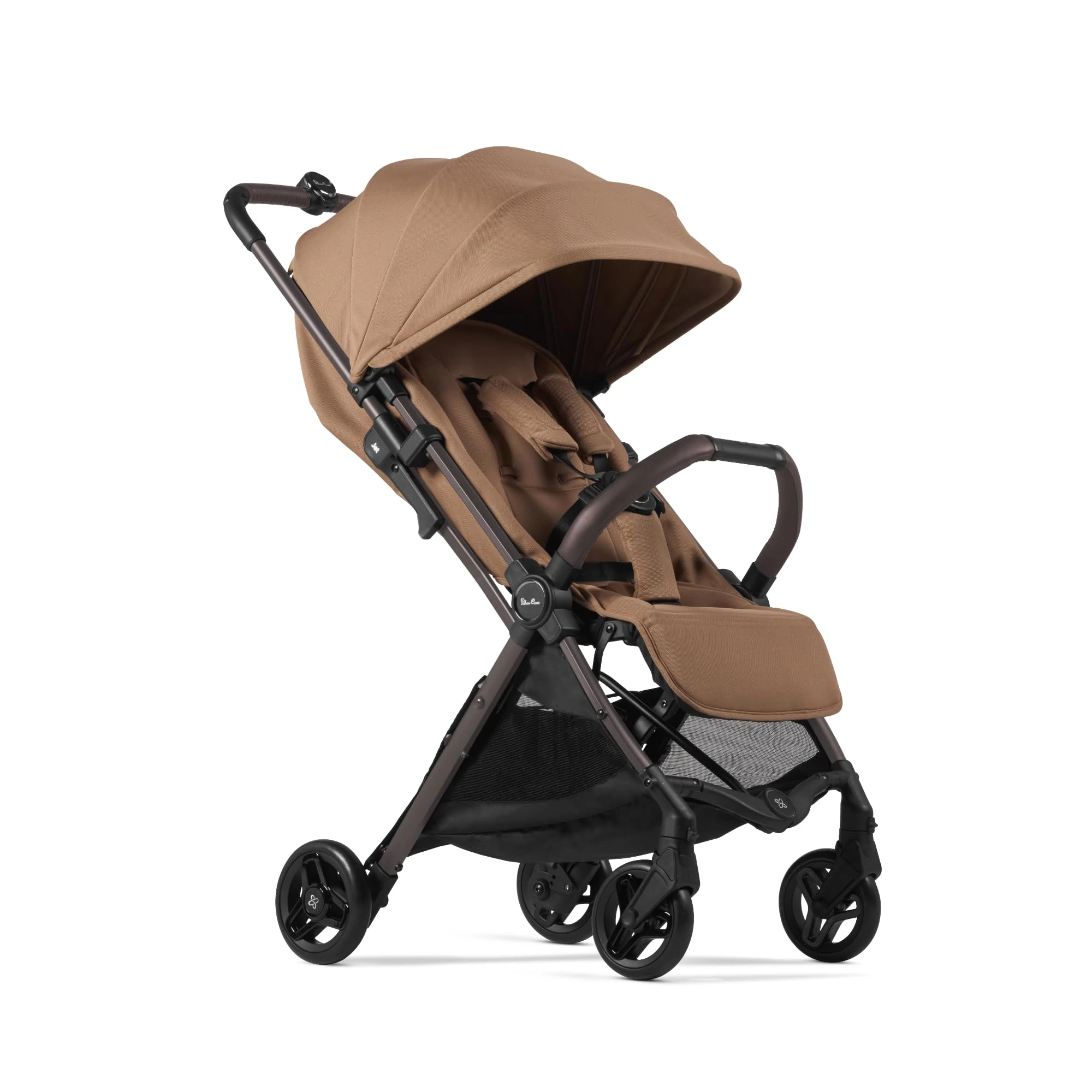 Silver Cross - Jet 5 Compact Pushchair - Travel Stroller - Foldable & Lightweight Stroller/Travel System - Cabin Size - Car Seat Compatible (Sold Separately) - Newborn to 4 Years - Cinnamon