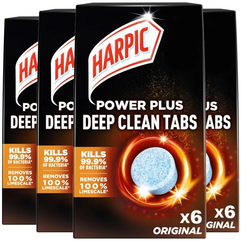 Harpic Power Plus Deep Cleaning Toilet Tablets Original Bulk Buy Tabs Pack of 24