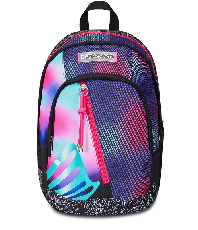 Seven Dual School Backpack, Pink and Purple, Shadefull Girl, Double Compartment Backpack with PC or Tablet Pocket, Bottle Holder and Organizer, School Backpack for Middle and High Schools, Girls,