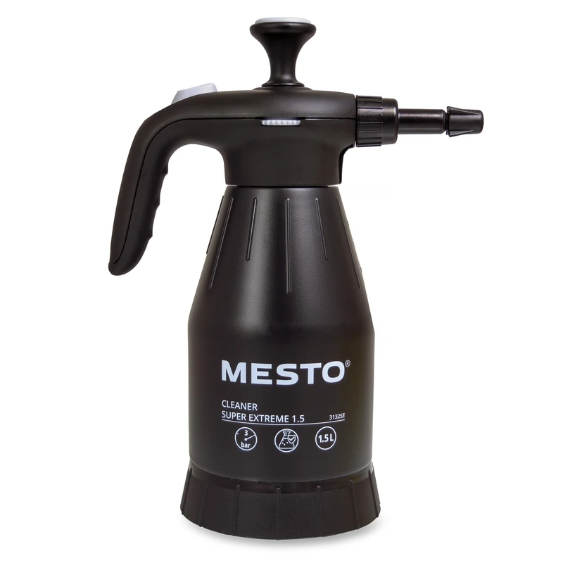 Mesto Pressure Sprayer Cleaner Super Extreme (Spray Bottle, 1.5 Litres, Black, Hand Sprayer, Pump Sprayer) 3132SE