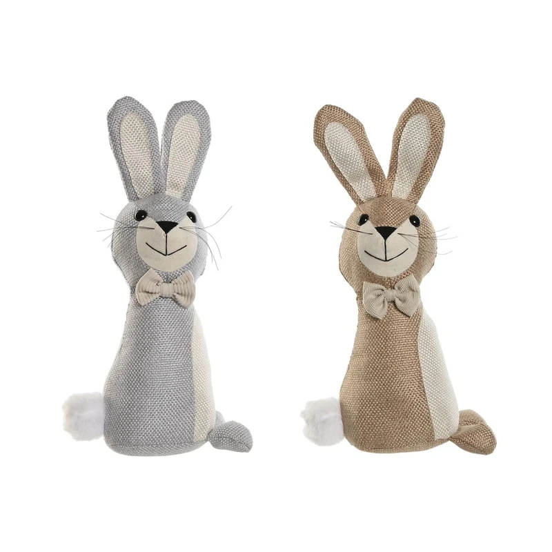 Home ESPRIT Door Holder Sand 20 x 10 x 35 cm Rabbit (Pack of 2)