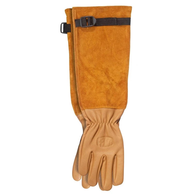 Felco Model 705 Rose Gloves - Medium Premium Puncture Resistant Leather Gloves Suede Gantlet Cut Rose Pruning Cutting Snipping Horticultists Florists Gardeners Specialist Rose Cultivators Specialists