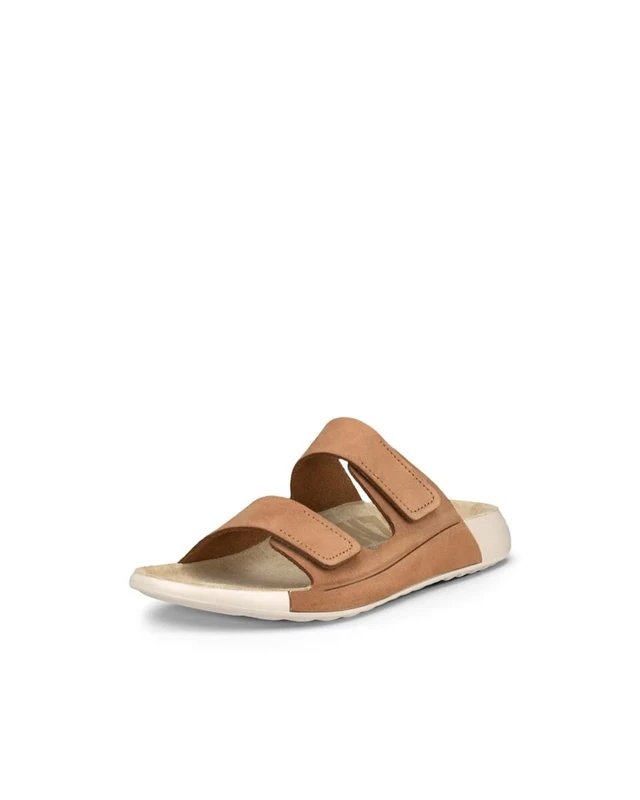 ECCO Womens Cozmo 2-Strap Soft Leather Sandals - Cashmere - UK 5-5.5
