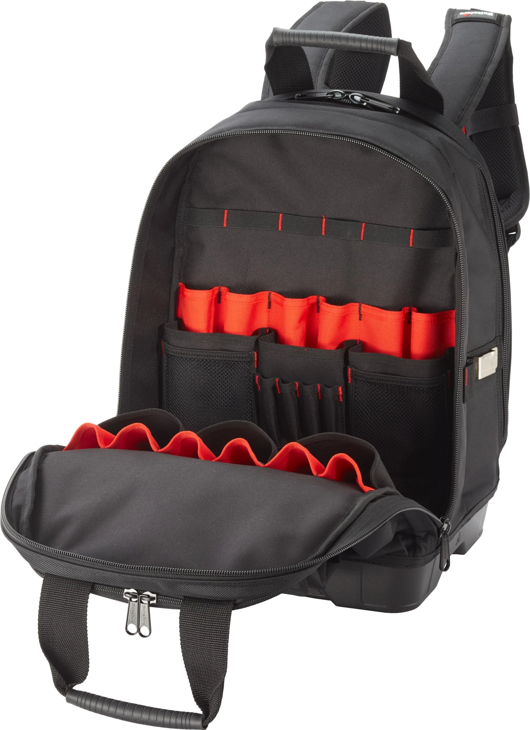 Hultafors Molded Base Tool Backpack with ergonomically designed 3D-shaped padded shoulder straps