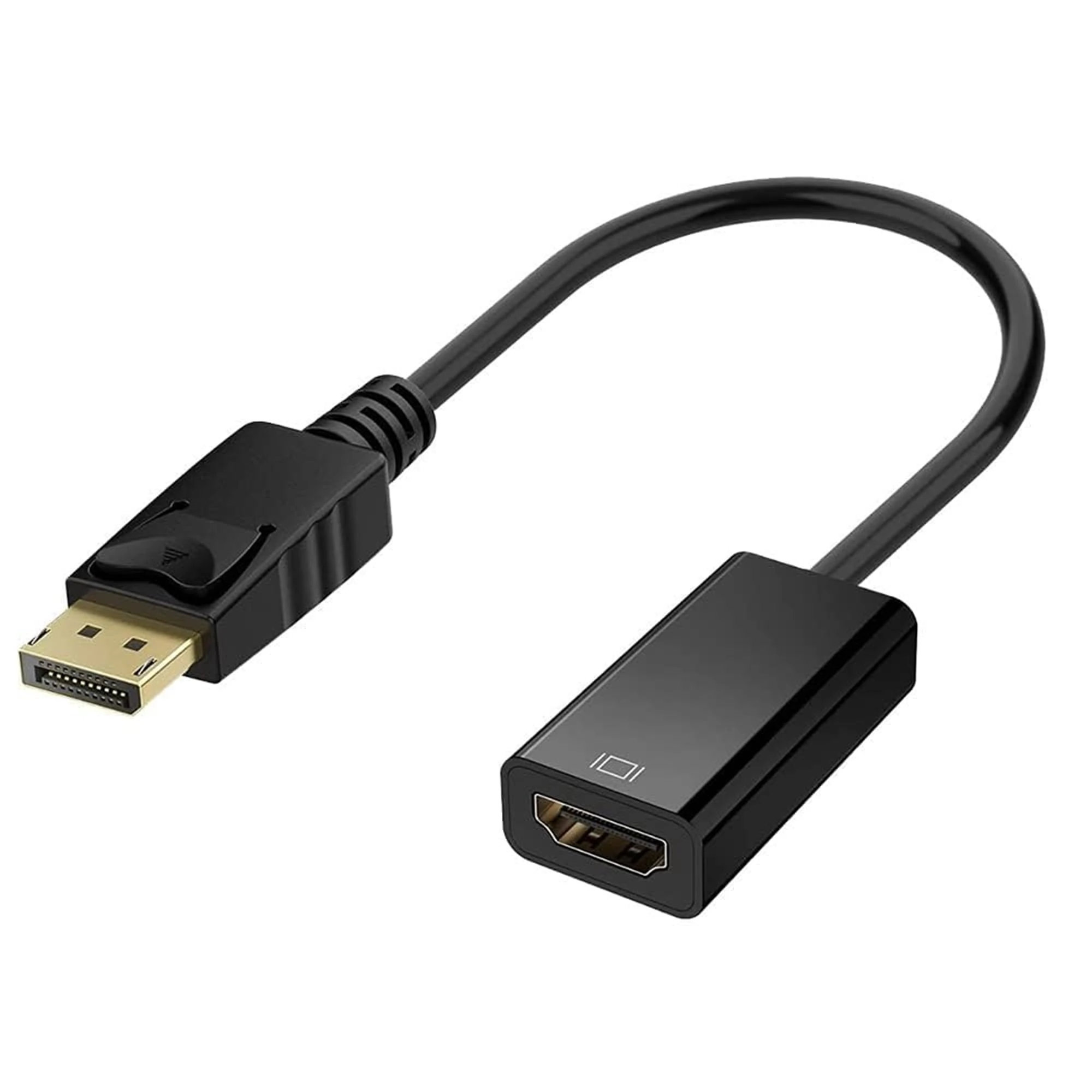 4K DisplayPort to HDMI Adapter for Monitor 1440p/30Hz & 1080p/60Hz Support, DisplayPort to HDMI Converter Male to HDMI Female DP Computer to HDMI Monitor Compatible with Lenovo, HP, Dell and More