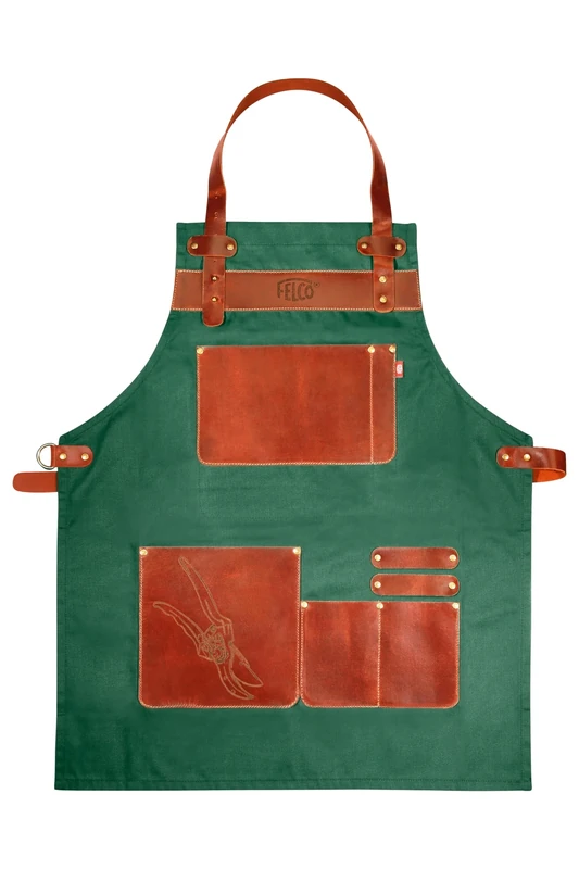 FELCO Gardening Apron Adjustable Neck Strap Hip Strap Pockets for Notebook Cellphone Pen Double Lined Pruner Pocket Garden Tool Pocket Gardening Pruning Horticultural Potting Snipping Specialists