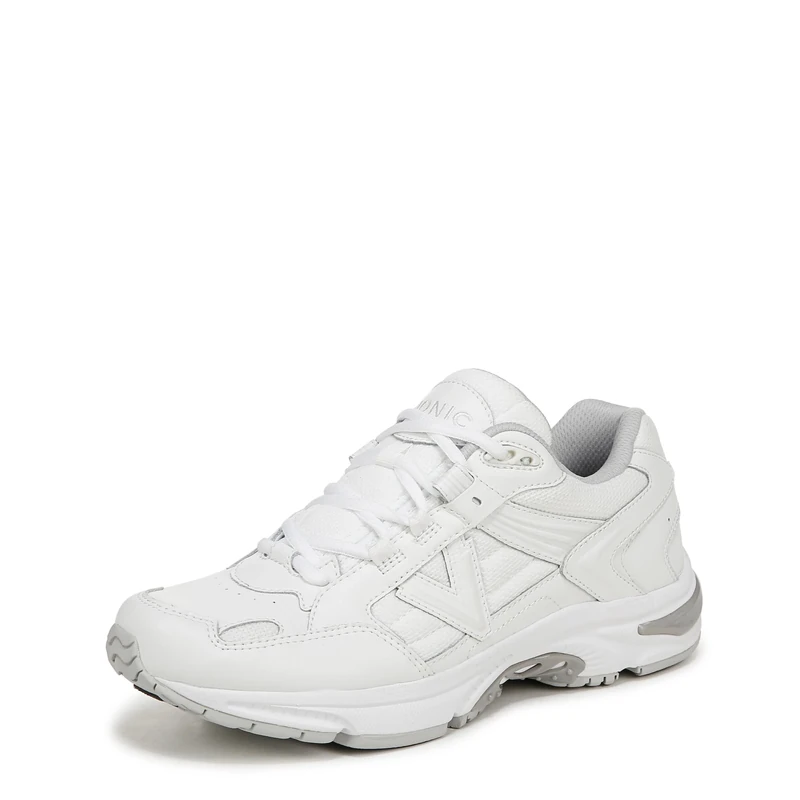 Vionic Women's Lace Up Trainers 23Walk 2.0 with Arch Support White Wide Fit UK 8
