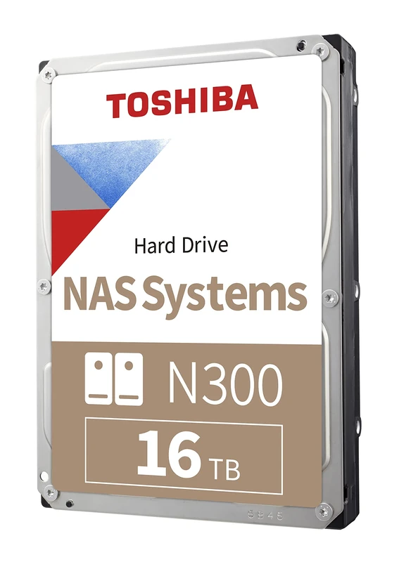 Toshiba N300 16TB NAS 3.5-Inch Internal Hard Drive - CMR SATA 6 GB/s 7200 RPM 512 MB Cache - HDWG51GXZSTA