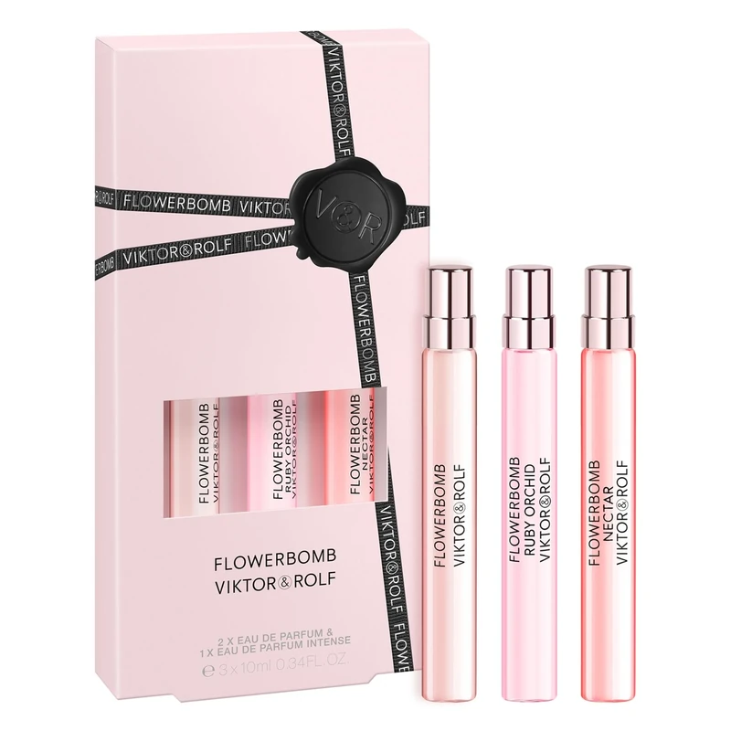 Viktor & Rolf Flowerbomb 3 Piece Gift Set: Eau De Parfum Ruby Orchid 10ml - Eau