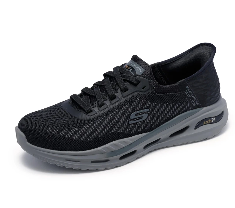 Skechers Men's Arch Fit Orvan-Drex Sneaker, Black, 9.5 UK