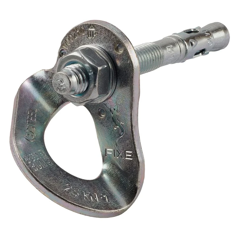 FIXE - 1 Ecotri Plate with Zinc Plated Expansion Screw M10x90 mm for Indoor Climbing, Certified Anchor