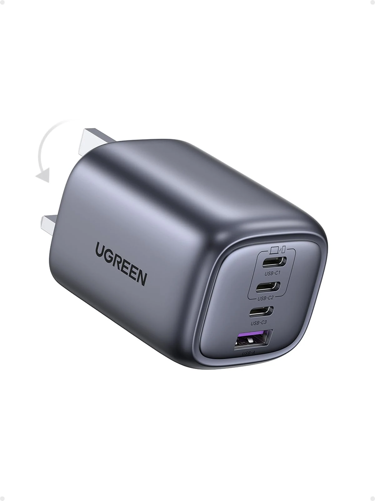 UGREEN USB C Plug 65W USB C Charger Fast Charging Plug Nexode 3C1A Foldable GaN Travel Charger, Compatible with iPhone 17 Pro/Air/17/16/15, MacBook Pro/Air, iPad, Galaxy S24/S23, Pixel 9/8, Laptop,etc