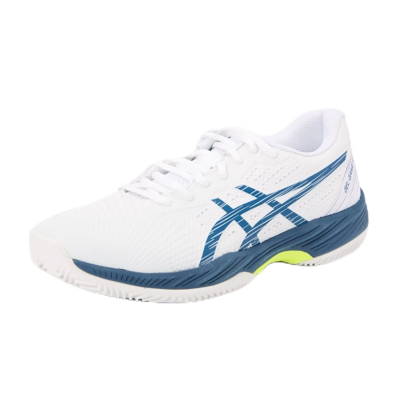 Asics Men's Gel-Game 9 Clay/OC Sneaker, White Mako Blue, 12 UK
