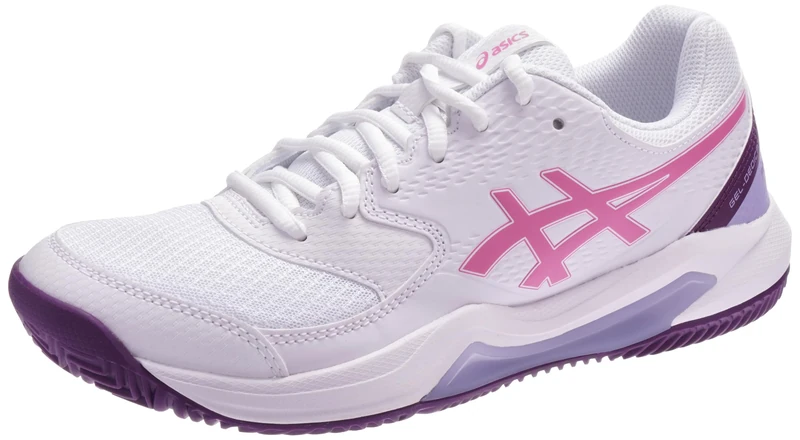 Asics 1042A241-100 Gel-Dedicate 8 Padel Women White/Dragon Fruit UK 5 - Image 1