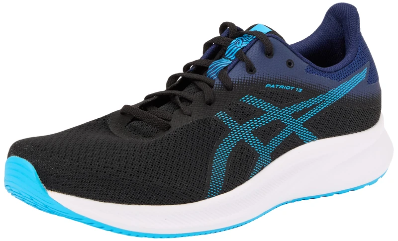 ASICS 1011B485-010 Patriot 13 Men Black/Digital Aqua UK 8.5