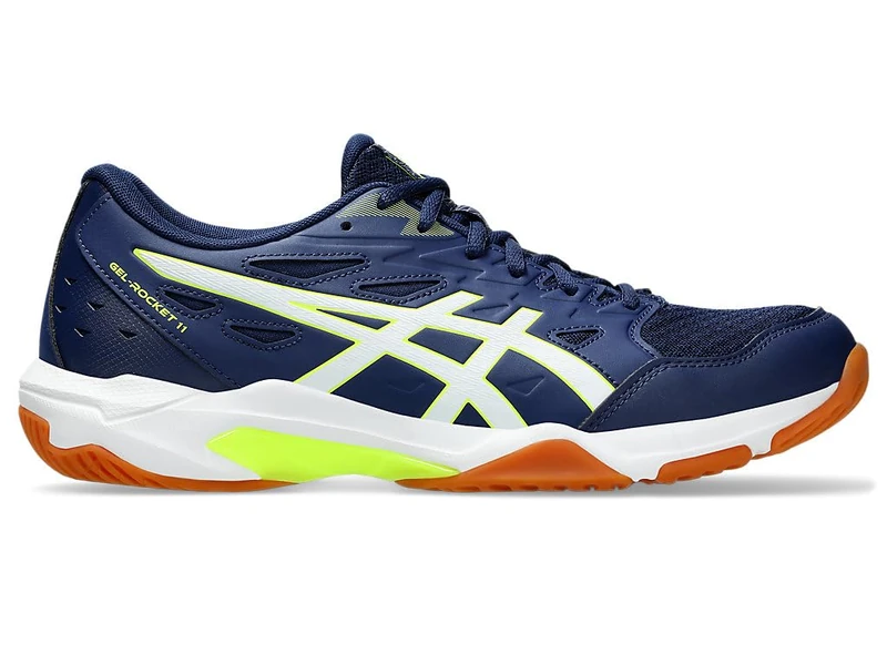ASICS 1071A091-403 Gel-Rocket 11 Men Blue Expanse/Safety Yellow UK 11